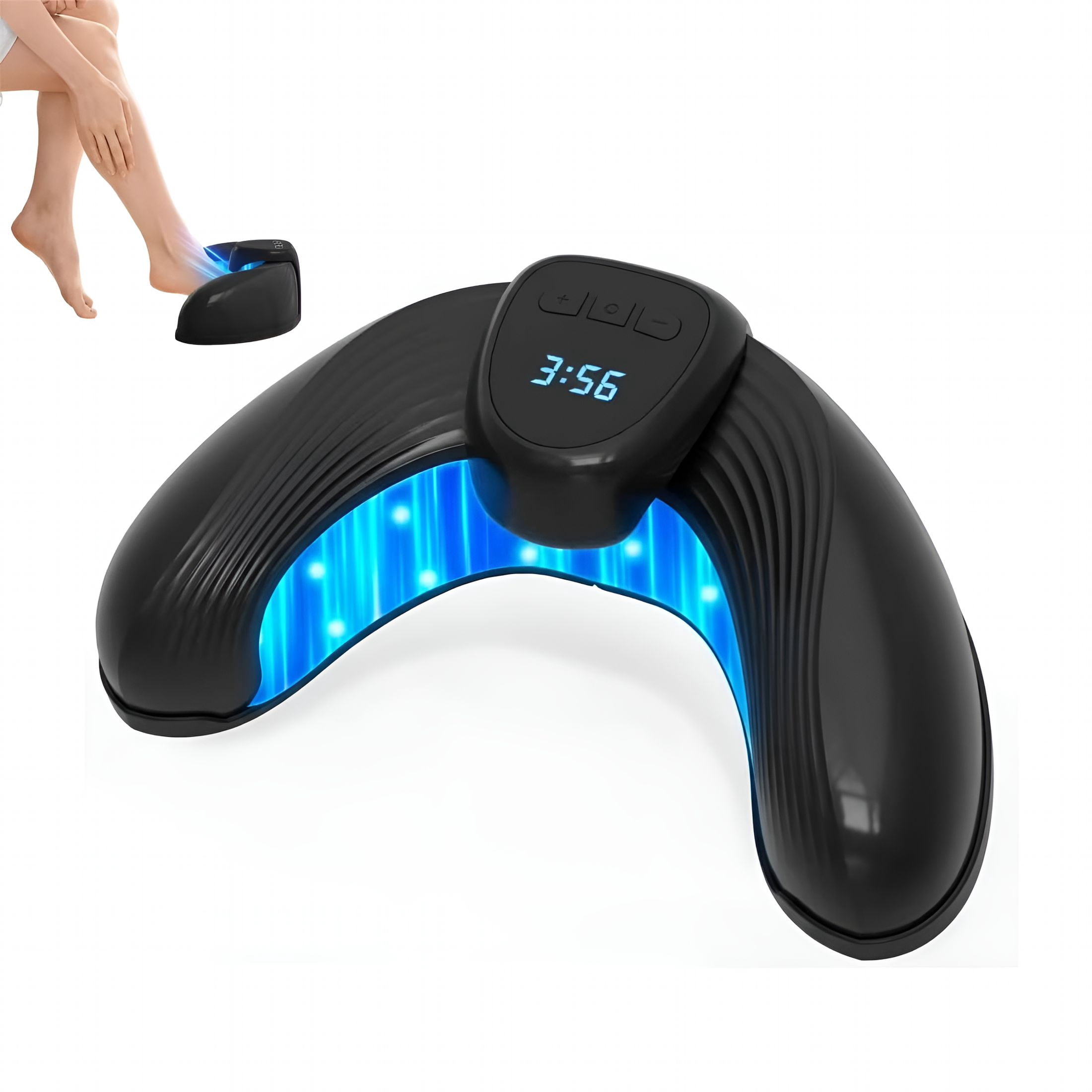 HIBIBUD Rechargeable Nail Lamp for Nail Fungus, Flash Cure Nail Lamp (18*470Nm)