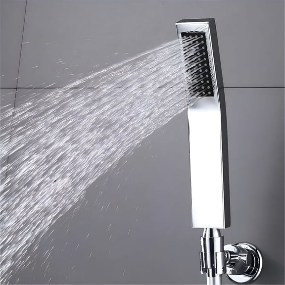 HIBIBUD Rectangular Shower Head Handheld Stainless Steel Shower Head Water Saving Shower Head