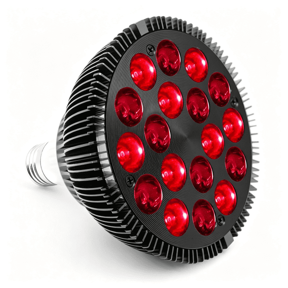 HIBIBUD Red Light Therapy Bulb 660Nm Red&850Nm Near Infrared,Light Therapy Bulb,E26/27 Base Lamp with Power Cord,Home Wellness&Muscle Recovery,18 Led,54W,Combo Device for Face&Skin Health