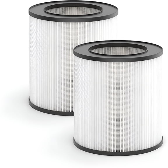 HIBIBUD Replacement Filter for Allergens,Wildfire Smoke,Dust,Odors,Pollen,Pet Dander,3 in 1 with Pre-Filter,Hepa and Activated Carbon,Removal to 0.1 Microns,2-Pack