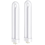 HIBIBUD Replacement Light Bulb Bug Zapper 15W Bug Light Bulbs for K15, X3,T6, T8, T9 Bug Zapper Outdoor 4-Pin Base U Shaped Twin Tube Bulb for Outdoor Mosquito Zapper, 2 Pack
