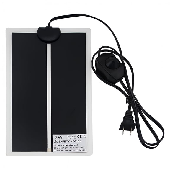 HIBIBUD Reptile Heating Pad with Temperature Adjustment 7W Under Tank Terrarium Heater Heat Mat for Turtle, Tortoise, Snakes, Lizard, Gecko