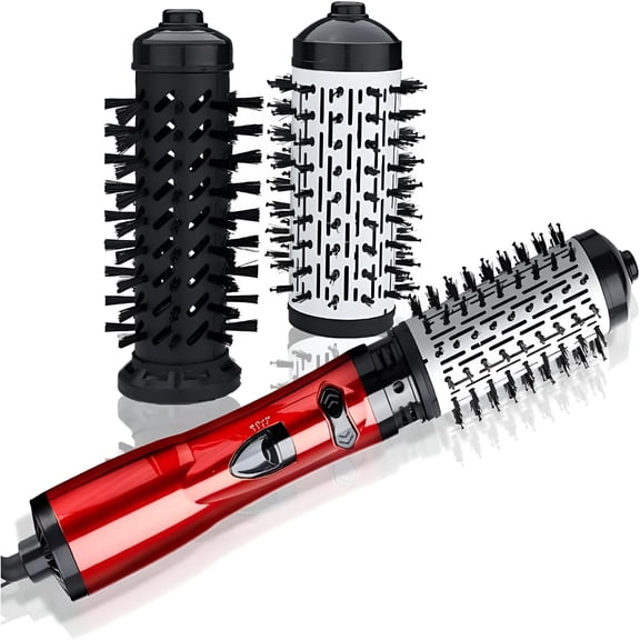 HIBIBUD Rotating Hair Dryer, 3 in 1 Hot Air Styler and Rotating Brush, Rotating Blow Dryer, Rotating Hair Dryer Brush Spinning