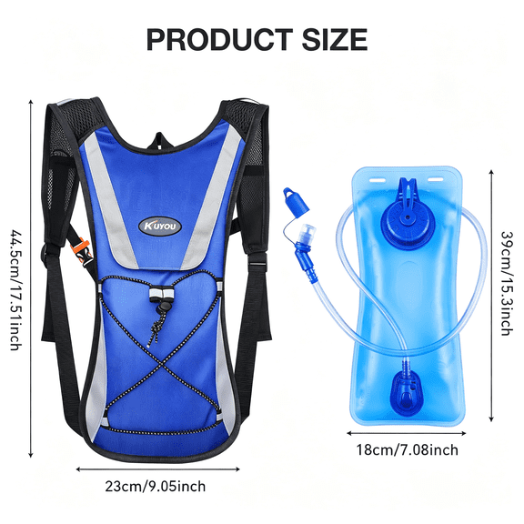 HIBIBUD Running Hydration Vest - Lightweight Insulated Hydration Backpack with 2L Water Bladder, Adjustable Chest Straps and Reflective Water Backpack for Running Marathon Race Hiking Cycling