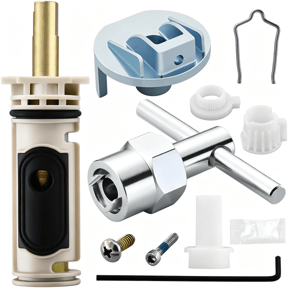 HIBIBUD Shower Cartridge,Compatible with 1222 Replacement Cartridge with Removal Tool,For Posi Temp Shower and Tub Facuet Valve Repair,Fix Leaks,Drips,Temperature Issue,Stiff Handle
