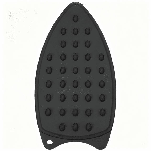 HIBIBUD Silicone Iron Rest Pad,Multipurpose Hot Heat Resistant Iron Rest Plate Protective Pad for Ironing Board,Steamer,Compact Mat,Black