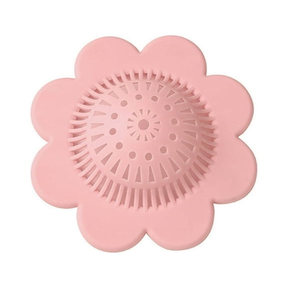 HIBIBUD Sink Drain Strainer ,Universal Flower Shape Drain Hair Catcher,bath tub filter Reusable Sewer Anti-Clogging Sink Filter for Bathroom,Bathtub,Handbasin,Kitchen (Pink)