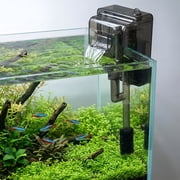 HIBIBUD Slim Aquarium Filter 42 Gph Small Fish Tank Filter for 2.5 to 5 Gallon Tanks,Adjustable Flow Pre-Filter Sponge for Betta,Shrimp,Turtle Nano Reef Ideal Fish Tank Pump