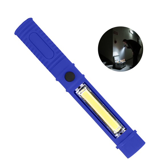 HIBIBUD Small Flashlight,Abs Material Led Flashlight,Cob Work Light Windfire Flashlight,Blue