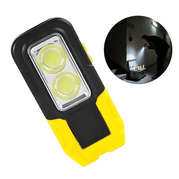 HIBIBUD Yellow COB Multifunction Work Light,AAA Battery EDC Pocket for Camping&Home Emergency