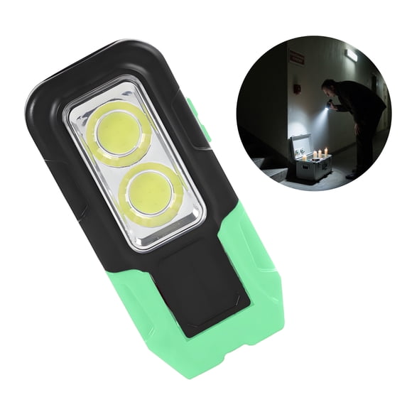 HIBIBUD Green COB Work Flashlight,AAA Battery EDC Light,Tactical Rechargeable for Camping