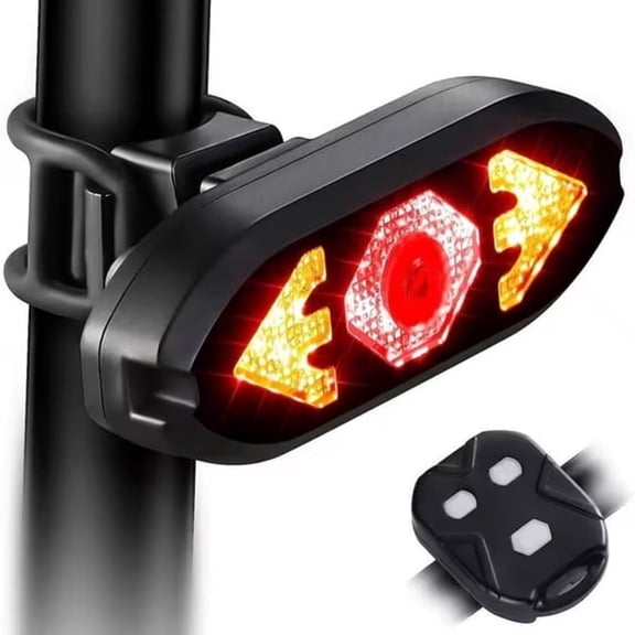 HIBIBUD Smart Bike Tail Light with Turn Signals,Wireless Remote Control Cycling & 120 Lumen Rear Safety Warning Light,USB Rechargeable Waterproof Blinker for Bicycle,,Scooter