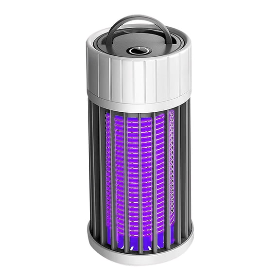 HIBIBUD Solar Bug Zapper, USB-C Rechargeable Mosquito Killer, 4800V High Powered Gnat Fly Trap with Reading Lamp, IP66 Waterproof Insect Zapper