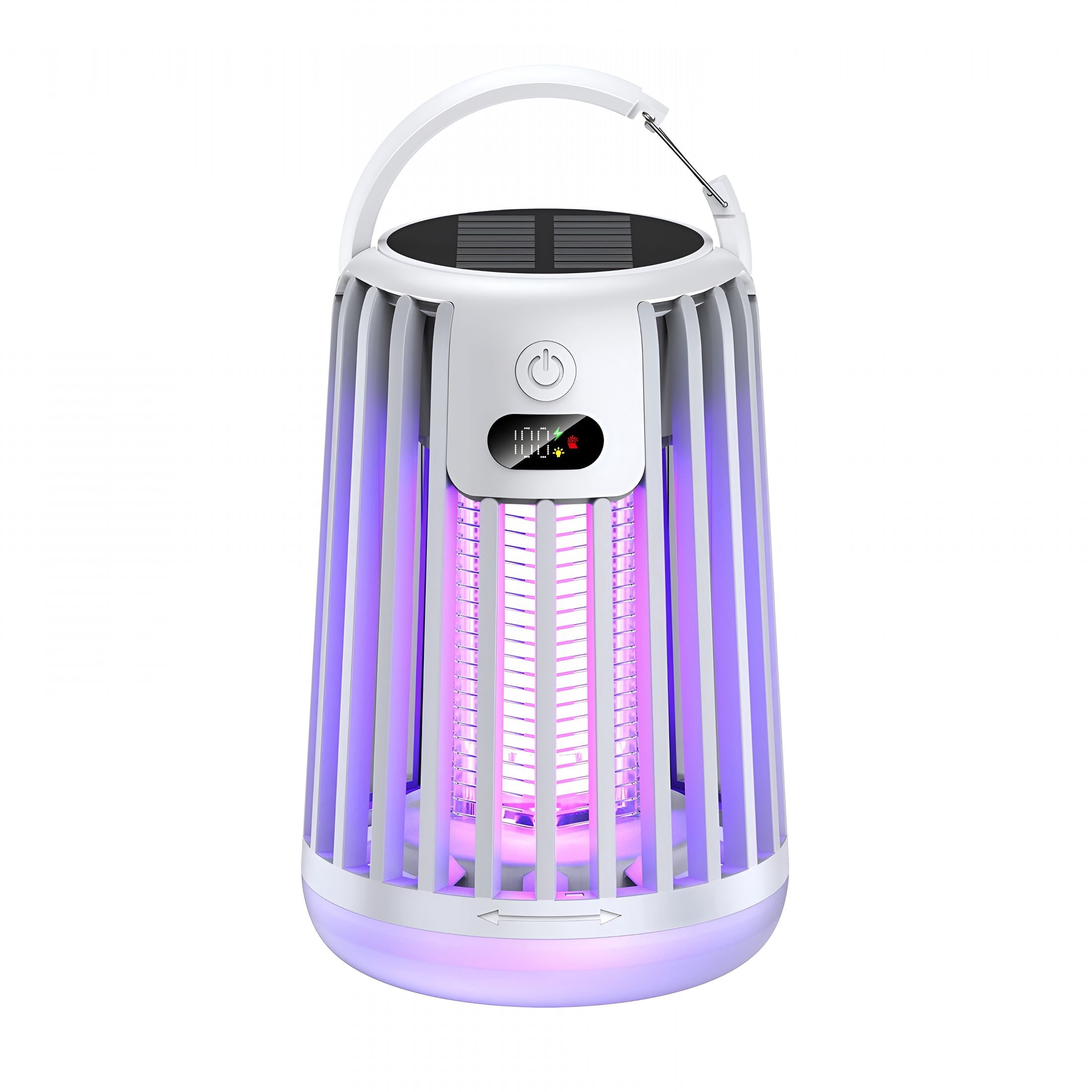 HIBIBUD Solar Bug Zapper with Dual Charging,Electric Mosquito Killer&Led Lantern,Portable Indoor&Outdoor Insect Trap for Home,Patio,Garden&Camping