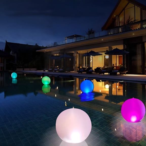 HIBIBUD Solar Color Changing LED Floating Pool Light Glow Ball