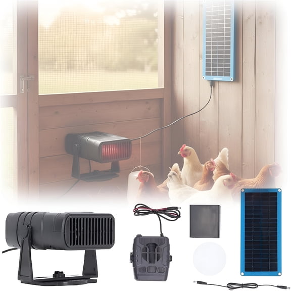 HIBIBUD Solar Heater for Chicken Coop,30W Chicken Coop Heater Solar Powered for Winter,Solar Powered Heater,Panel Heaters with Overheating Protection for Chicken Kitten Puppy Pets