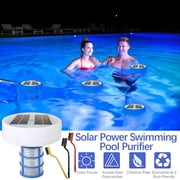 HIBIBUD Solar Pool Purifier Floating Water Cleaner with Night Light, Ionizer for Spa Backyard Patio