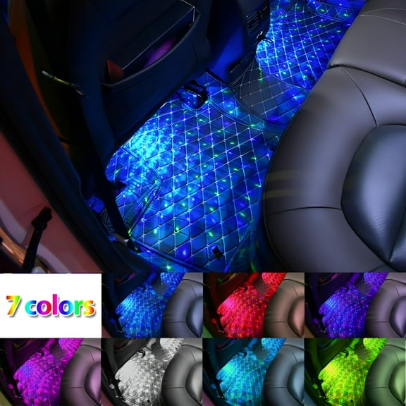 HIBIBUD Sound Control Star Lights for Car, USB LED Car Interior Atmosphere Lamp, Star Projector Light Adjustable Multiple Modes Lighting Style for car/Home/Party