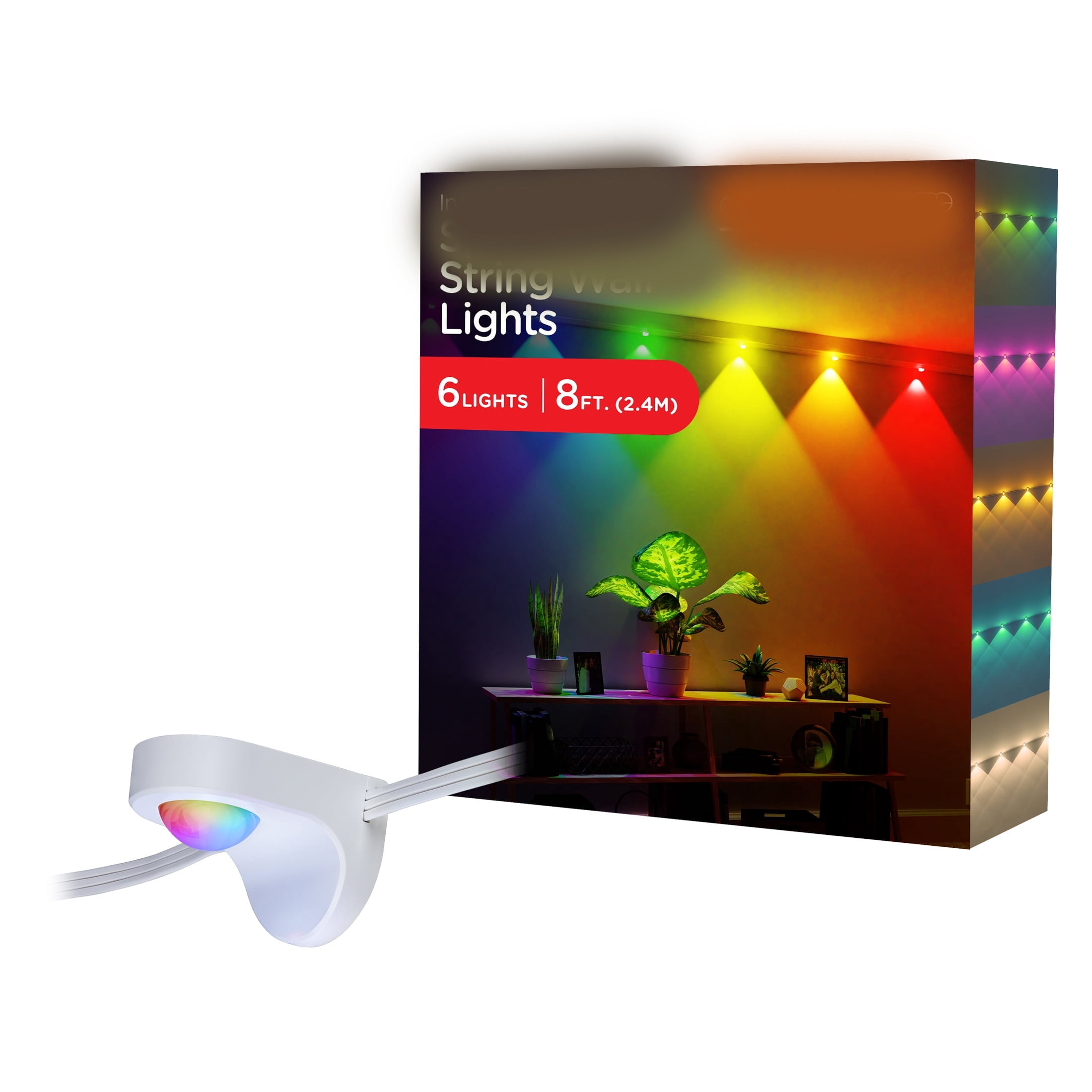 HIBIBUD Spectrum Indoor 8Ft Led Wall Lights Rgbwic Color Changing ...