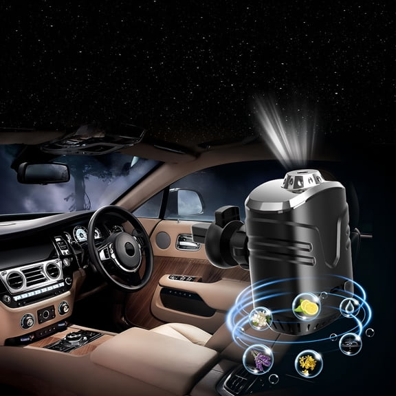 HIBIBUD Star Lights for Car,Star Projector with Air Freshener,Ceiling Ambient Light with 6 Scents,Auto On/Off,Vent Clip Accent Light with Diffuser