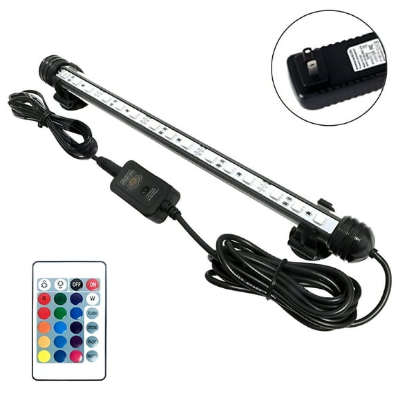 HIBIBUD Submersible LED aquarium lights, aquarium lights with timed automatic on/off, LED strips for fish tanks, 28CM