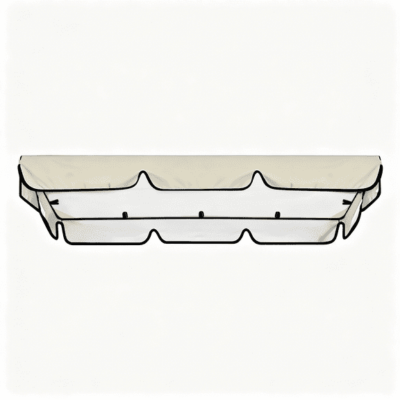 HIBIBUD Swing Canopy Replacement Cover,Waterproof Sun Shade Porch Swing Canopy Replacement Top for 2-3 Seater Outdoor Garden Yard Patio Swing Cover(Beige,65455.9 Inch)