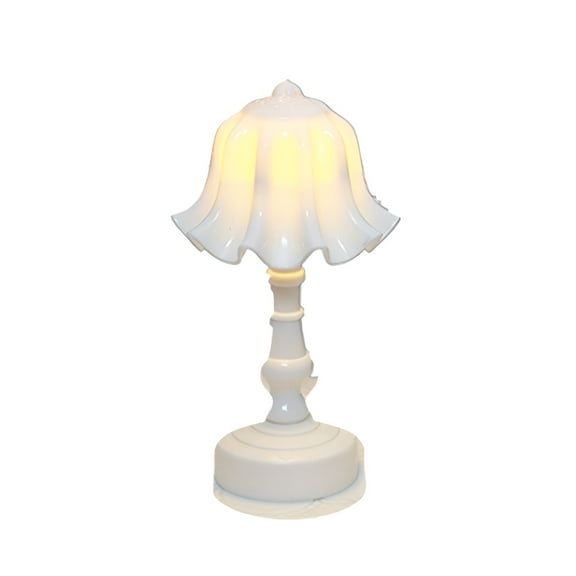 HIBIBUD Table Lamp,Simple and Convenient Operation Reading Light,Simple Plug-And-Play Functionality Mini Desk Lamps,White