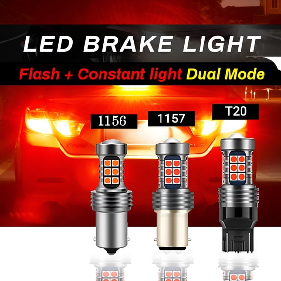 HIBIBUD Tail Blinking Light Stop Bulbs Led Bulbs Super Bright 1157/T20/1156 Led Strobe 5 Times Stop Bulbs Low Power Consumption 1157 Flash