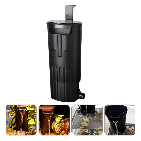 HIBIBUD Turtle Tank Filter Low Water Level Shallow Water Level Small Fish Tank Waterfall Small Silent Built-in Water Purifier Turtle Pump