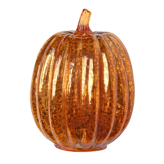 HIBIBUD Twinkle Light Pumpkins,Timer Lighted Up Sparkling Starry Night Glass Pumpkins,One-Click Operation Fall Halloween Decorations for Home,Pumpkin Light Bedroom Bathroom Hallway