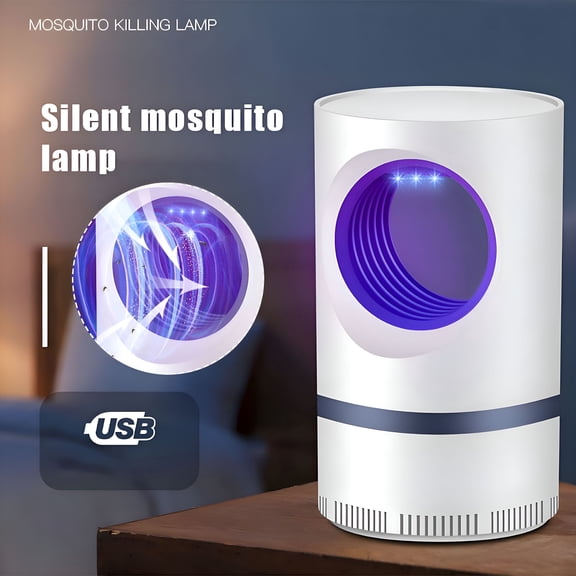 HIBIBUD USB Mosquito Killer Lamp with Suction Fan, Silent Indoor Insect Trap for Fly Control, Photocatalyst Bug Zapper for Bedroom and Dorm