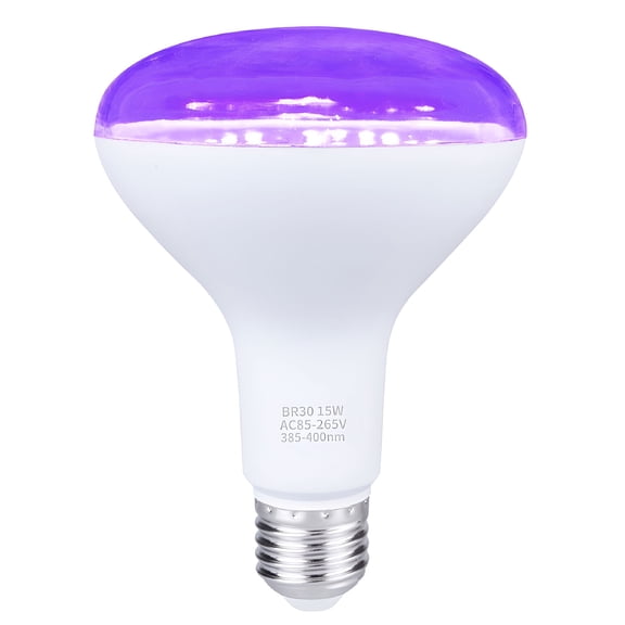 HIBIBUD UV LED Blacklight Bulbs 385-400nm 15W Black Light Bulb for Glow in Dark for Blacklight Party Body Paint Fluorescent Poster Neon Glow
