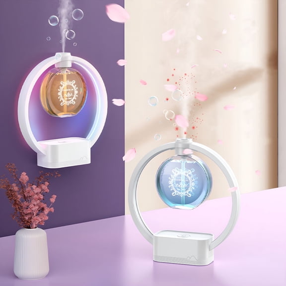 HIBIBUD Ultrasonic Aroma Diffuser,Cool Mist Humidifier for Home and Office,USB Powered Essential Oil Diffuser with Colorful LED Lighting,Battery Operated Aromatherapy Device