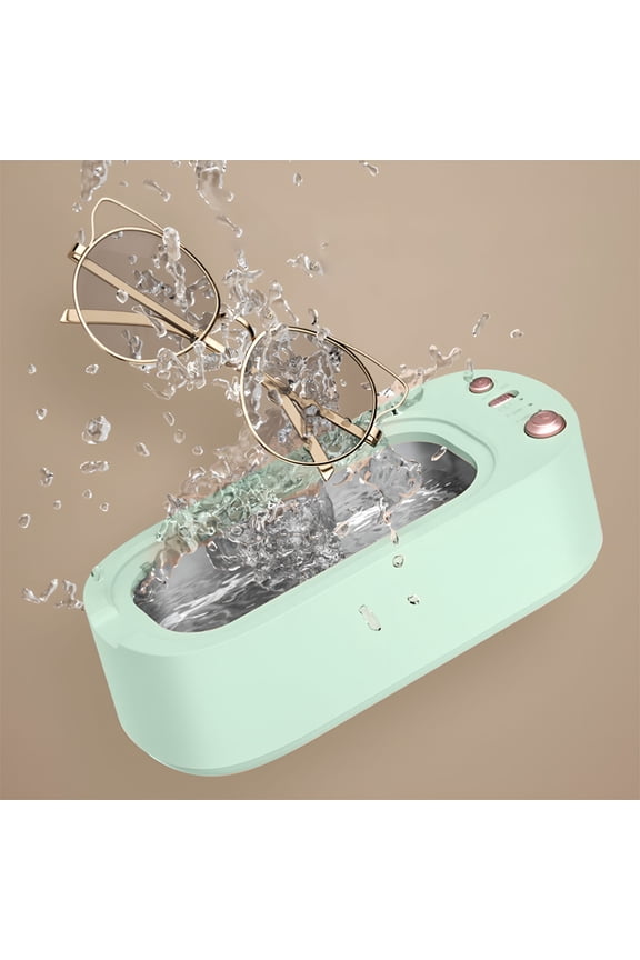 Ultrasonic Retainer Cleaner Machine, 43kHz Three Speed Deep Cleaning for Toothbrush Jewelry Braces, Wireless Multifunctional Ultrasonic Cleaner for Dentures