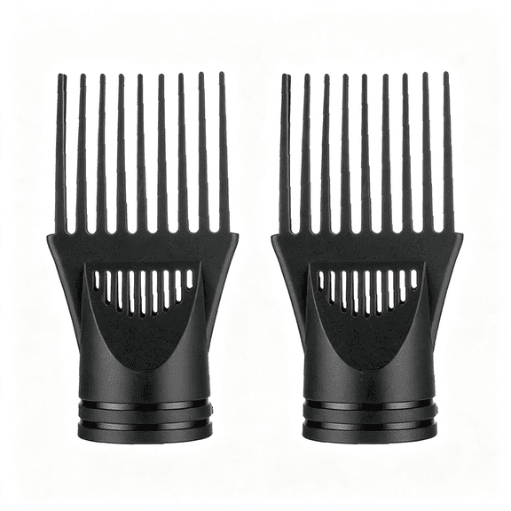 HIBIBUD Universal Hair Dryer Comb Attachment Nozzle - 2 Pack Concentrator for Fast Drying & Smooth Styling,Fits Most Blow Dryers with 2 Pack and Fast Drying Blow Dryer Comb Attachment