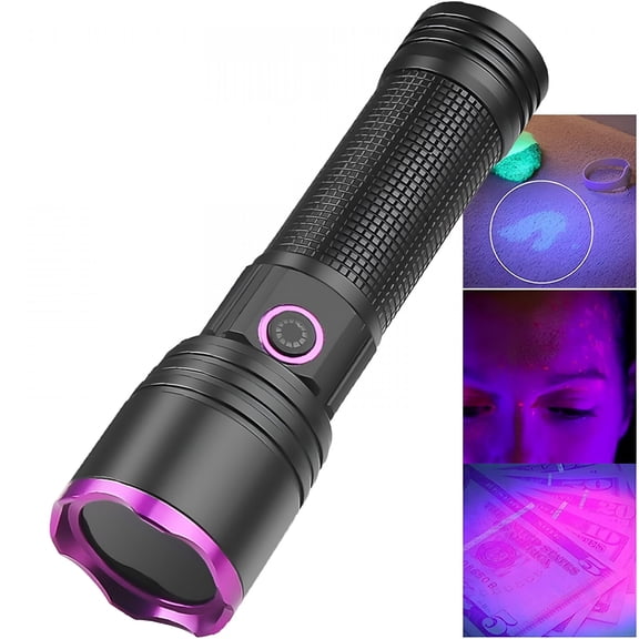 HIBIBUD Uv Flashlight Blood Tracking Light for Night Hunting 2000 Lumens, Black Light for Pet Urine Detection, with Charging Cable (1Pcs)