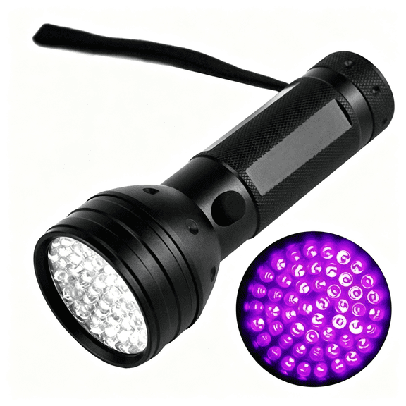 HIBIBUD Uv Flashlights Black Light for Pet Urine Detection 51 Led Blacklight Flashlight for Dog Cat Stains,Uv Light Flashlight for Resin,Carpet,Hotel,Bathroom with Battery