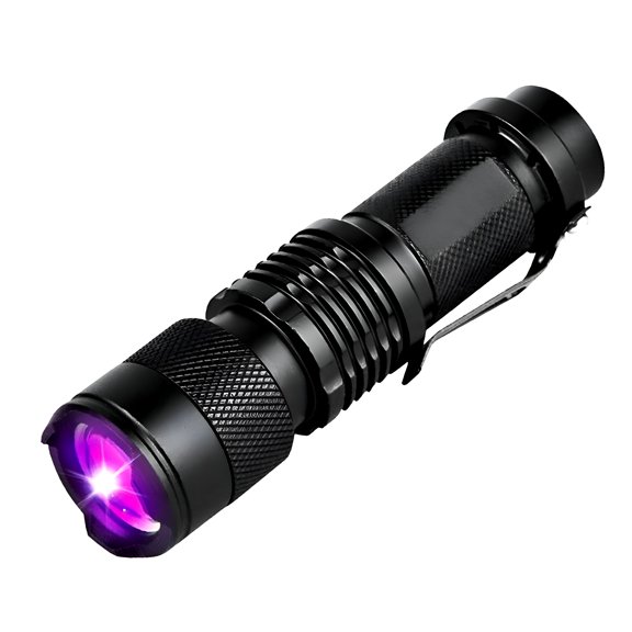HIBIBUD Uv Ultra Violet Led Flashlight Zoomable 3 Modes Torch Blacklight Light Lamp