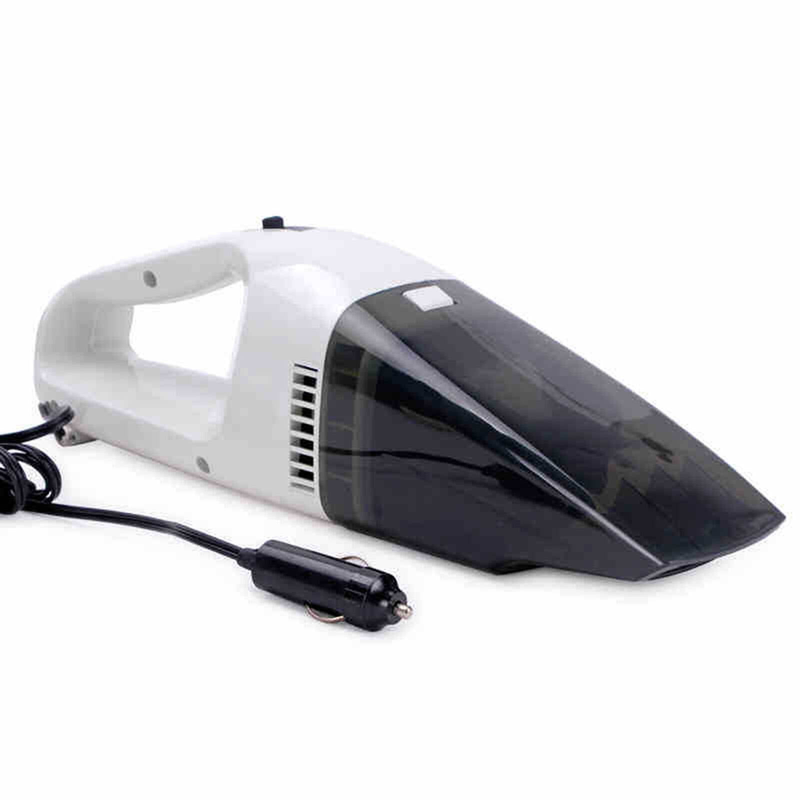 HIBIBUD Vacuum Cleaners for Home Cigarette Lighter Car Vacuum Cleaner Portable High Power Wet and Dry Use Handheld Vacuum Cleaner 15x7x5cm,White