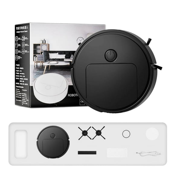 HIBIBUD Vacuum Cleaners for Home Smart Robot Vacuum and Mop Combo Powerful Suction Robot Vacuum Long Edge Brushes Vacuum Robot,Black