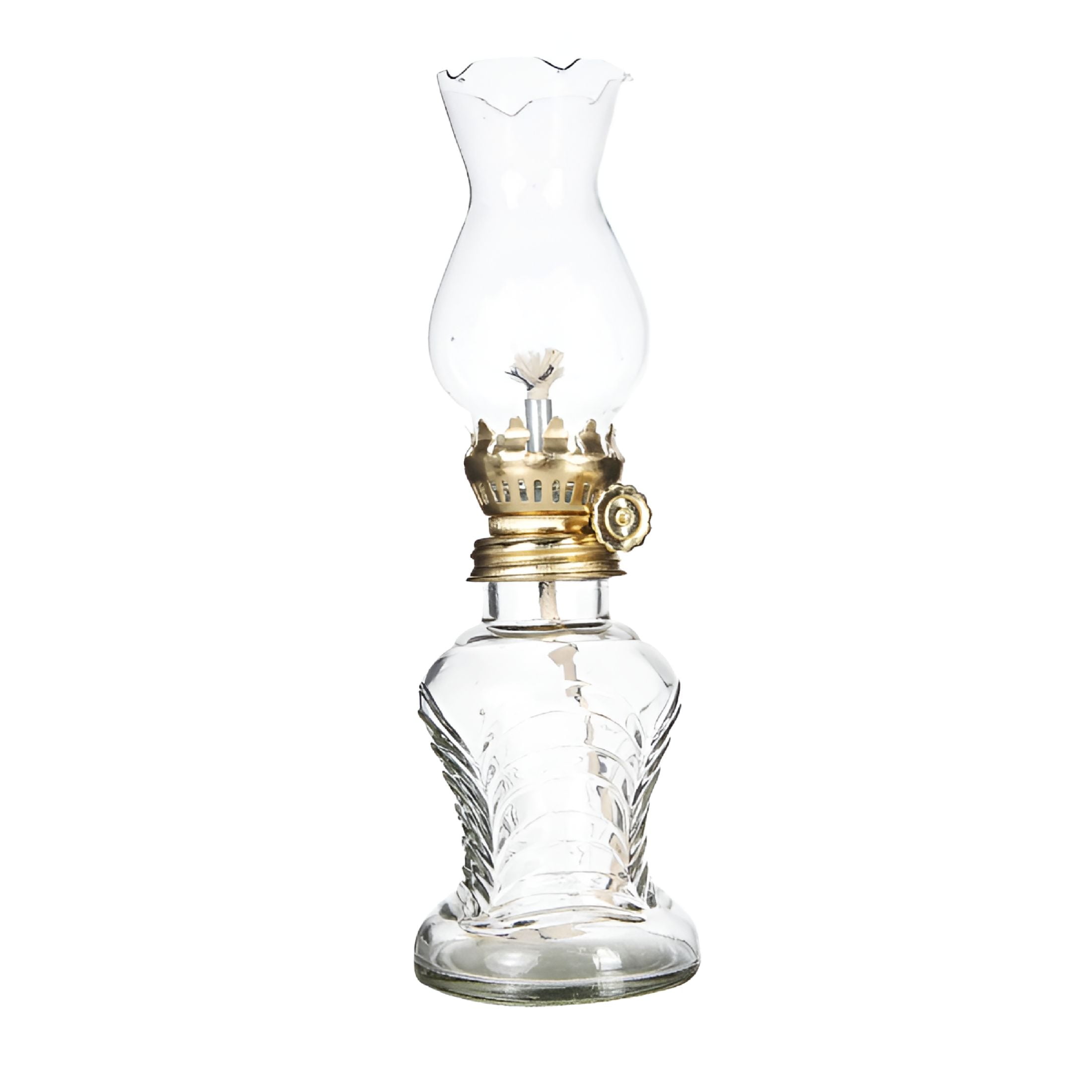 HIBIBUD Vintage Kerosene Lamp Glass Lantern for Indoor/Outdoor Use