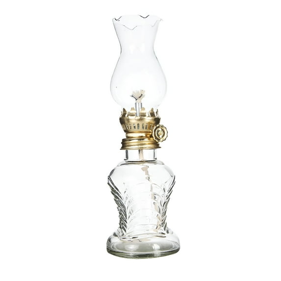 HIBIBUD Vintage Kerosene Lamp Glass Lantern for Indoor/Outdoor Use