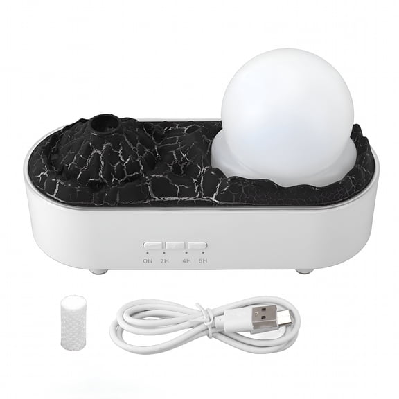 HIBIBUD Volcano 3In1 Aromatherapy Diffuser and Humidifier with Night Light,200Ml,3 Light Colors,2 Mist Modes,2H/4H/6H Timer