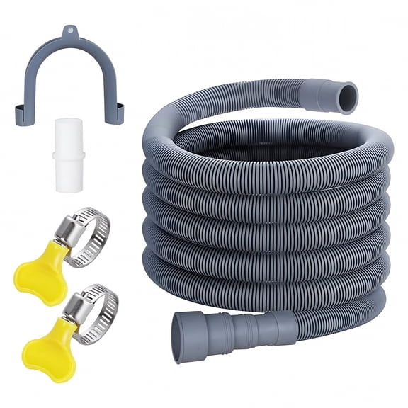HIBIBUD Washing Machine Hose Extension, Expandable Drain Pipe Kit, Reinforced Washer Connector Resists Kinking, Universal