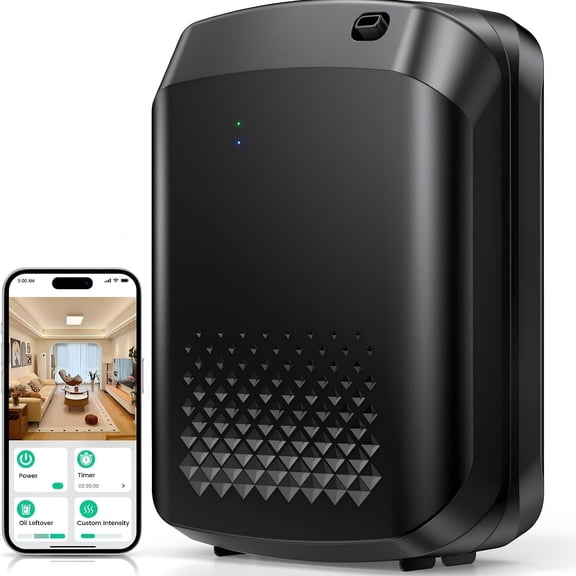HIBIBUD Waterless Essential Oil Diffuser 3000 Sq.Ft Coverage for Large Home,400Ml Cold Air Scent Machine for Aromathrapy,Bluetooth App Control,Quiet Aroma Diffuser Wall Amount Christmas Gift