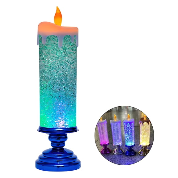 HIBIBUD Wax Melt Warmer,7-Color Cycle Gradient Colorful Mode Wax Melter,Plug in + Battery Two Ways of Use Candle Lamp,style1