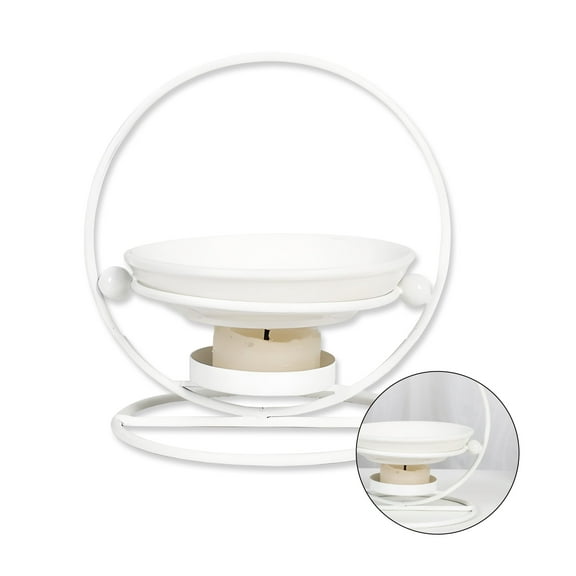 HIBIBUD Wax Melt Warmer,Ceramic + Metal Combination Candle Wax Melter,Desktop Ornaments Candle Lamp Warmer,style2