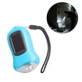 thumbnail image 1 of HIBIBUD 3.5" Sky Blue Solar Hand Crank Flashlight for Emergency, Camping and Power Outages, 1 of 7