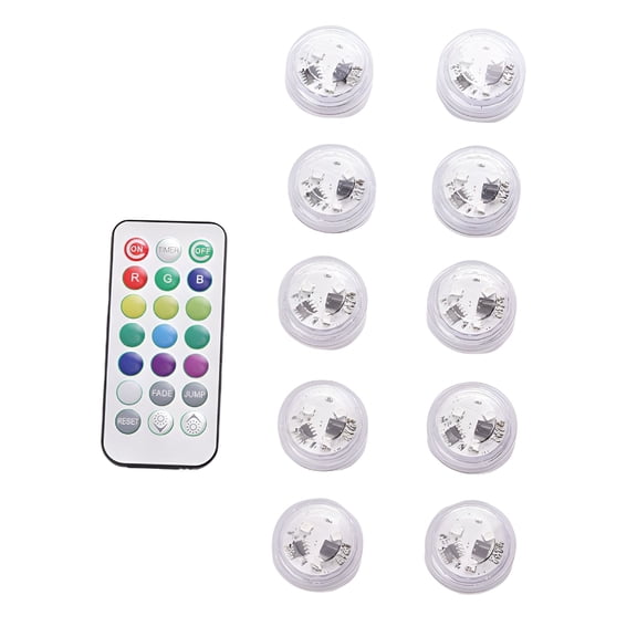 HIBIBUD Wireless Adhesive LED Car Interior Ambient Light Remote Control Decoration Auto Foot with Colorful Atmosphere Battery Lamp Roof