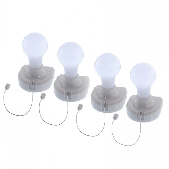 HIBIBUD Wireless Instant Portable Light Bulb Cordless Mountable Battery Operated Wireless Smart Light Bulbs - Bulbs Peel and Stick Anywhere - 4pc